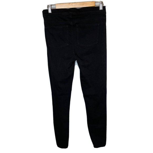 Spanx Pull On Jeans Size Medium Black Slimming Ankle Skinny Pants Stretch - Picture 2 of 7